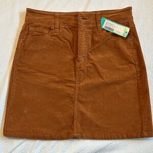 Market & Spruce Tan Corduroy Mini Skirt